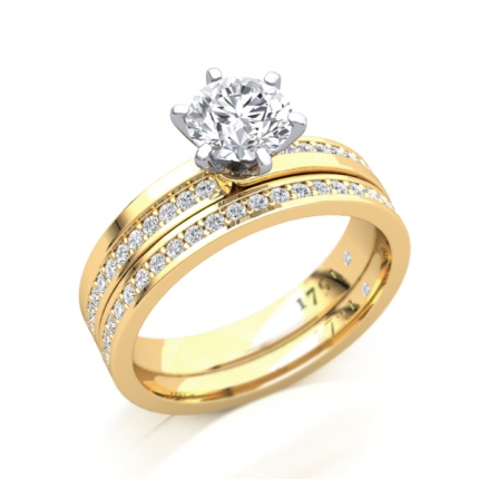 Essence Women's Diamond Band in 18kt Yellow Gold AU - Main View